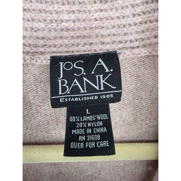 Jos. A. Bank Mens L Lambs Wool & Nylon Shawl Collar Sweater Brown - Picture 4 of 6